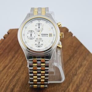 Fossil Women's Multifunction Calendar Watch Classic Two Tone Stainless Steel